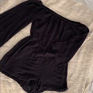 black off the shoulder romper